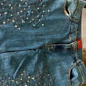 Retro jeans beautiful with rynstones